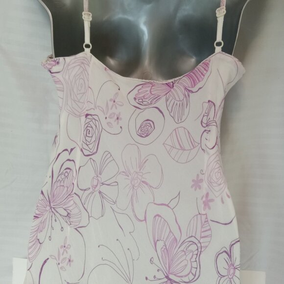 Eva Blue Y2K Fairy Dress 10 Handkerchief Whimsical Fairycore Beaded Floral White - Picture 14 of 16